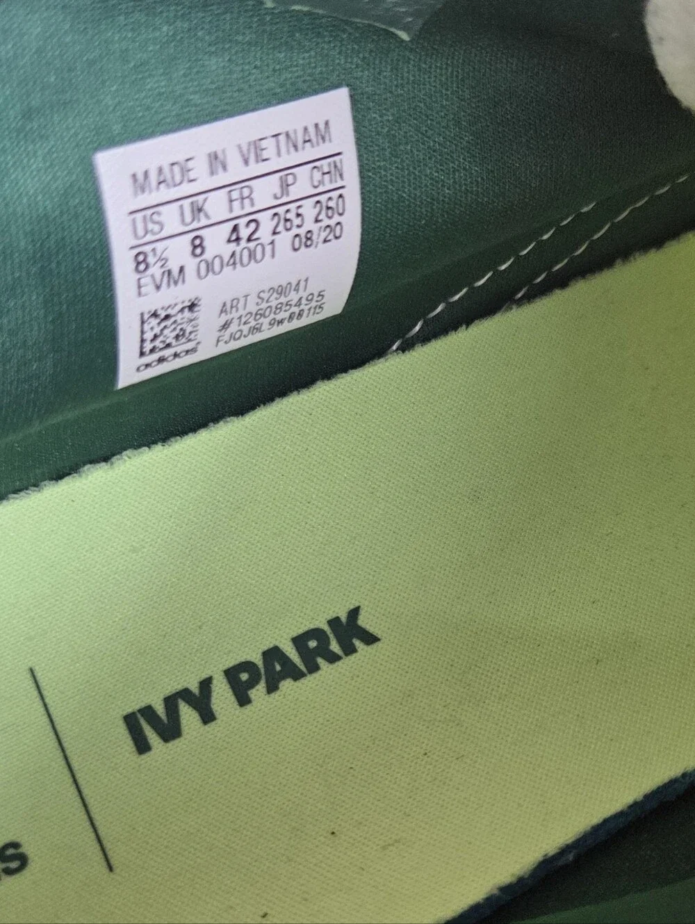 Adidas x IVY PARK Nite Jogger Green Volt Boost Sneakers Men's 8.5 US